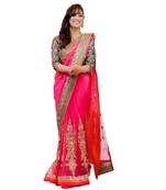 Shree Mira Impex Pink Net Saree