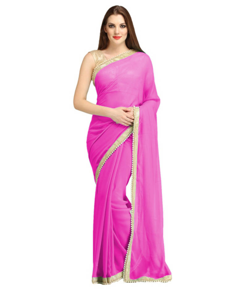 Mira Enterprise Pink Saree