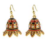 Kundan Meenakari Drop Earring Set