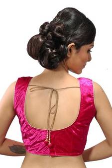 Intrigue classy Pink velvet stitched readymade blouse