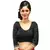 Black dupion silk stitched readymade blouse