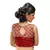 Maroon brocade and dupion silk stitched readymade blouse