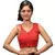 Red chanderi silk stitched readymade blouse