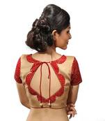 Golden dupion silk stitched readymade blouse