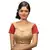 Golden dupion silk stitched readymade blouse