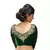 Intrigue Bottle green velvette stitched readymade blouse
