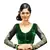 Intrigue Bottle green velvette stitched readymade blouse