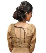 Golden  stitched readymade blouse
