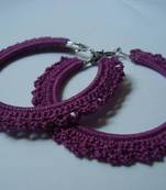 Purple Gypsy Hoops