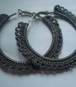 Grey Gypsy Hoops
