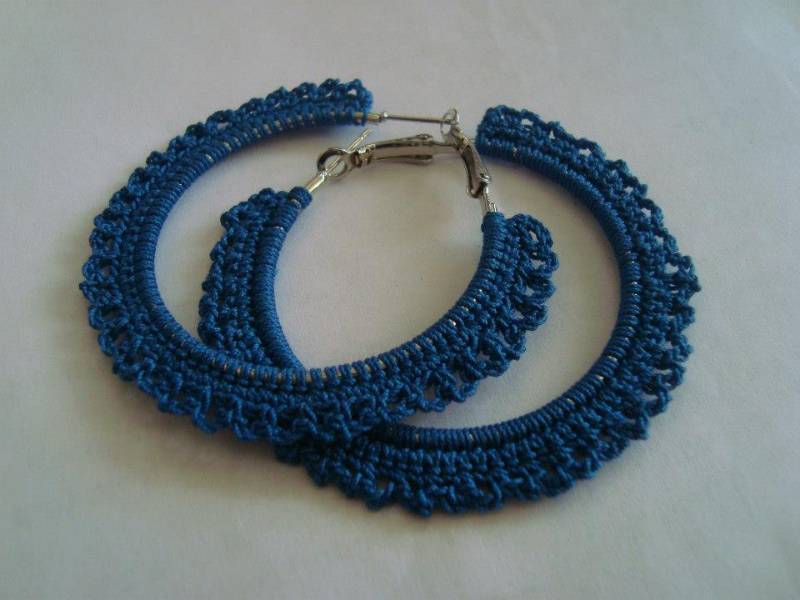 Blue Gypsy Hoops