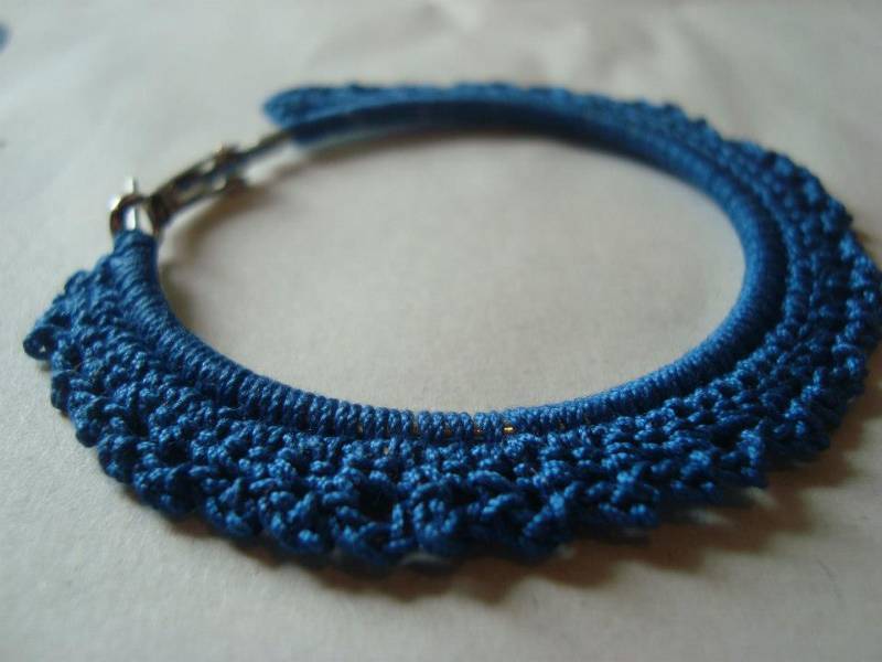 Blue Gypsy Hoops