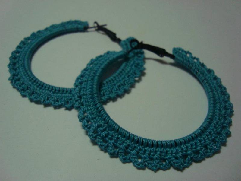 Turquoise Gypsy Hoops