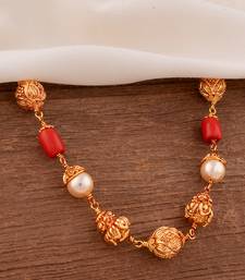 Pearl multistrand necklace SHORT one gram gold