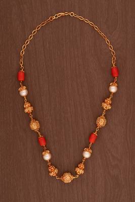 Pearl multistrand necklace SHORT one gram gold 2