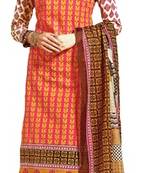 Pink Lawn Cotton Unstitched Salwar With Dupatta