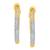 Wavy Stone Bali Gold And Rhodium Plated AD Earring For Women