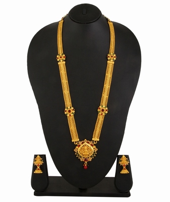 Goddess Laxmi Long Roayal Haar Temple 