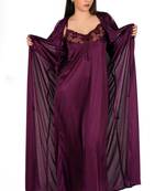 Dark purple beautiful nighty with robe