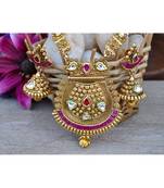 Ruby Kundan Matka Designer Necklace Set