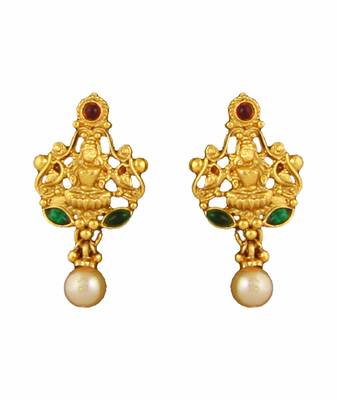Temple Jewellery Goddess Laxmi Necklace Earrings Set For Women 3