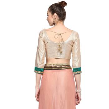 Pink Printed Lycra Saree With Blouse 4