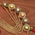 Stylish ethnic half and half pearl polki necklace set