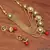 Stylish ethnic half and half pearl polki necklace set