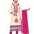 Multicolor crepe embroidered unstitched salwar with dupatta