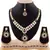 Attractive Design Gold Finishing Purple Austrian Stone Necklace Set With Maang Tikka