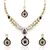Attractive Design Gold Finishing Purple Austrian Stone Necklace Set With Maang Tikka