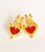 Red Palakka Stud Earrings