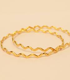 Zig Zag Gold Plated Bangle