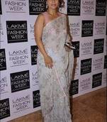 Kajol bollywood replica grey chiffon Sequins saree 