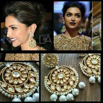 Gold Plated Kundan Royal Jhmkaas 1