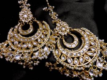 Designer Mastani Kundan Big Danglers 1