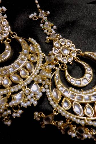 Designer Mastani Kundan Big Danglers