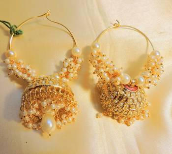Desiner Gold Plated Danglers 1