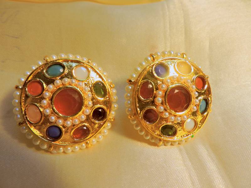 Designer Navratna Gold Plated Tops