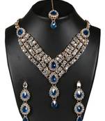 Blue Diamond Heavy Necklace Set For Beautiful Girls And Woman