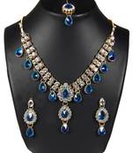 Blue Diamond Heavy Necklace Set For Beautiful Girls And Woman