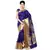 Blue art silk saree With Blouse