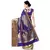 Blue art silk saree With Blouse
