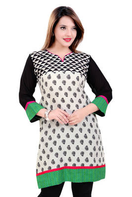 Off Whte Kurti Cotton 1