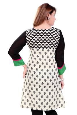 Off Whte Kurti Cotton 2
