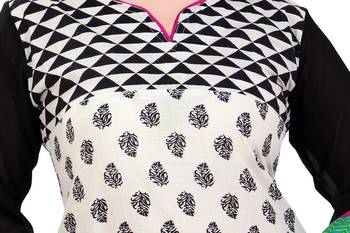 Off Whte Kurti Cotton 3