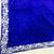 Blue-White Velvet-Brasso Saree With Resham Embroidery Work
