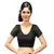 Black dupion silk Gold zari embroidery stitched blouse