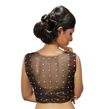 Black net handwork blouse 1
