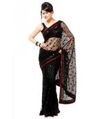 Black Net Saree Sari